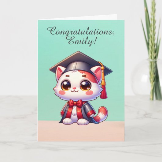 Afstuderen Gefeliciteerd Proud Cat Kaart (Voorkant)