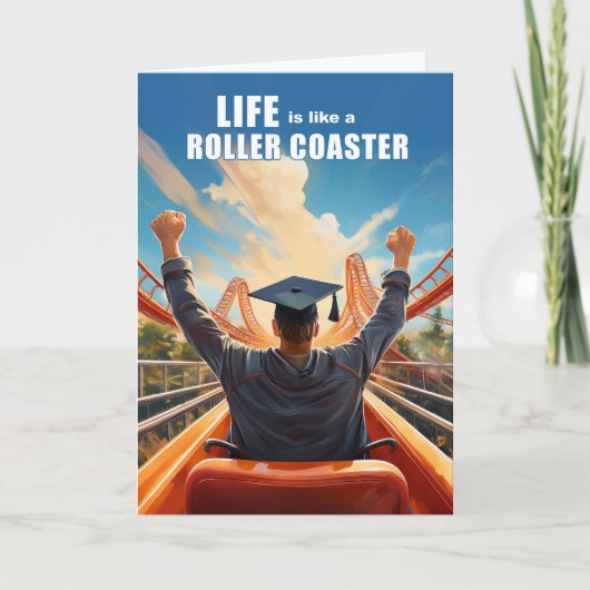 Afstuderen Gefeliciteerd Rollercoaster Grappig The Kaart (Voorkant)
