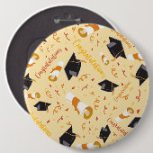 Afstuderen gefeliciteerd ronde button 6,0 cm (Voorkant /achterkant)