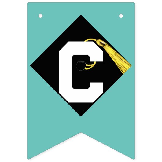 Afstuderen gefeliciteerd vlaggetjes (Eerste vlag)