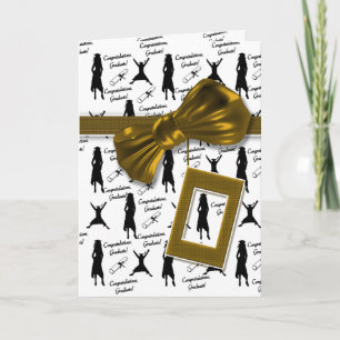Afstuderen gefeliciteerd voor vrouwen FOTO insert Kaart