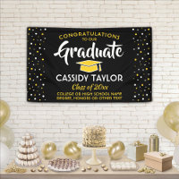 Afstuderen Geheel Confetti Zwart Goud Geel