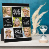 Afstuderen gepersonaliseerd modern 5 foto Afstuder Fotoplaat (Zijkant)