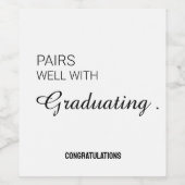 afstuderen geschenken 2024 wijn etiket (Enkel label)