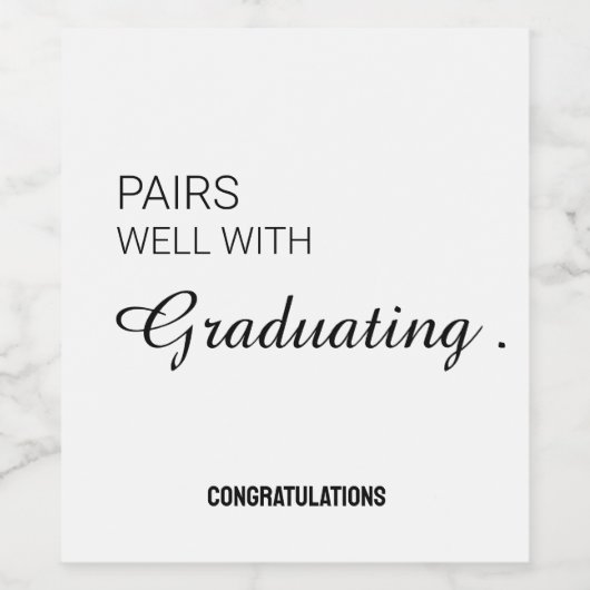 afstuderen geschenken 2024 wijn etiket (Enkel label)