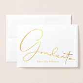 Afstuderen Gevouwen Folie Kaarten (Voorkant met envelop)
