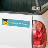 Afstuderen gezicht bumpersticker (Op Truck)