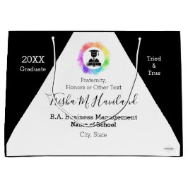 Afstuderen Gift Bag Waterverf Kijk HAMbyWG Groot Cadeauzakje