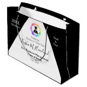 Afstuderen Gift Bag Waterverf Kijk HAMbyWG Groot Cadeauzakje (Achterkant Gekanteld)