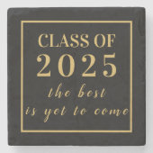 Afstuderen Gift Gold Script-klasse van 2023 Stenen Onderzetter (Voorkant)