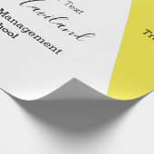Afstuderen Gift Wrap Geel en Wit HAMbyWG Cadeaupapier (Hoek)