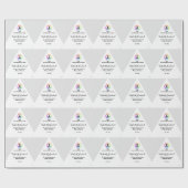 Afstuderen Gift Wrap Licht Grijs en Wit HAMbWG Cadeaupapier (Vlak)