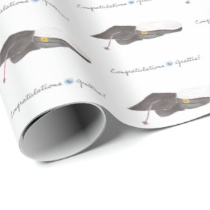 Afstuderen Gift Wrap voor Zweeds-Amerikaanse stude Cadeaupapier