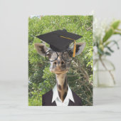 Afstuderen Giraffe Gold Tassel Kaart (Staand voorkant)