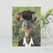 Afstuderen Giraffe Red Tassel Kaart (Staand voorkant)