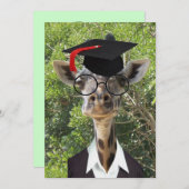 Afstuderen Giraffe Red Tassel Kaart (Voorkant / Achterkant)