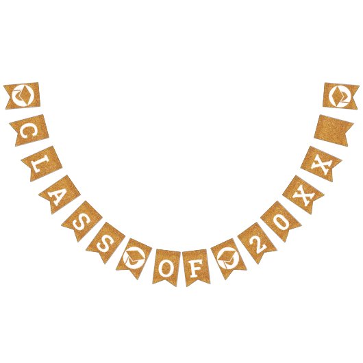Afstuderen Glam Gold Creëer Uw klasse Vlaggetjes (Alle)