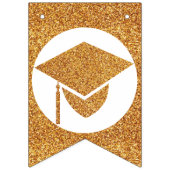 Afstuderen Glam Gold Creëer Uw klasse Vlaggetjes (Eerste vlag)