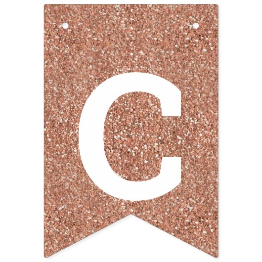 Afstuderen Glam Roos Gold Creëer Vlaggetjes (Tweede vlag)