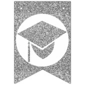 Afstuderen Glam Silver Creëer Uw klasse van Vlaggetjes (Eerste vlag)