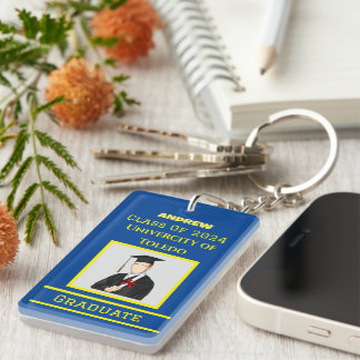 Afstuderen Gleam: Succes herdenken in elke sleutel Sleutelhanger