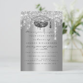 Afstuderen Glitter Silver Grey Drids Cup Kaart (Staand voorkant)