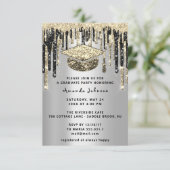 Afstuderen glitterbeker Gold Silver Kaart (Staand voorkant)