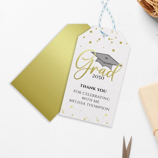 Afstuderen Gold Afstudeerder Calligrafie Return Ha Cadeaulabel