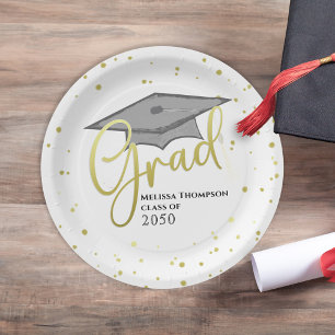 Afstuderen Gold Calligraphy Afstuderen Afstudeerde Papieren Bordje