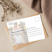 Afstuderen Gold Calligraphy Script Photo Collage Briefkaart