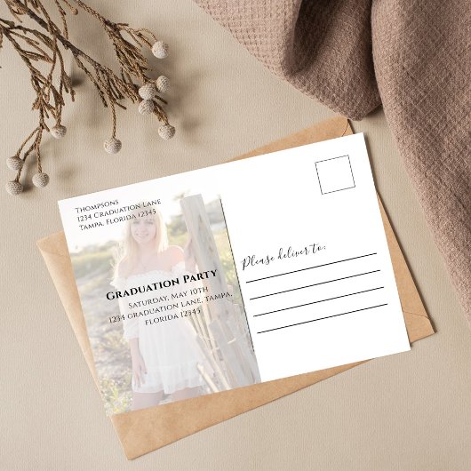 Afstuderen Gold Calligraphy Script Photo Collage Briefkaart