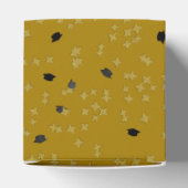 Afstuderen Gold Confetti-Sq Favor Box Bedankdoosjes (Bovenkant)