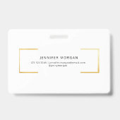 Afstuderen Gold Faux Folie Elegant Badge (Back)