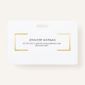 Afstuderen Gold Faux Folie Elegant Badge (Achterkant)