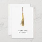 Afstuderen Gold Foil Tassel - Aangepast Bedankkaart (Voorkant / Achterkant)