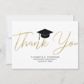 Afstuderen Gold Pet Bedankt Modern Script (Voorkant)