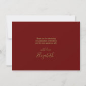 Afstuderen Gold Pet Love & Bedankt Script Maroon (Achterkant)