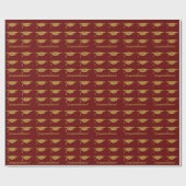 Afstuderen Gold Red Gift Wrap Cadeaupapier (Vlak)