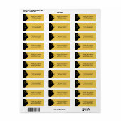 Afstuderen Gold Return-adreslabels Etiket (Full Sheet)