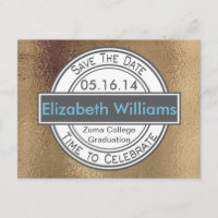 Afstuderen Gold Shimmer Bewaar de datum