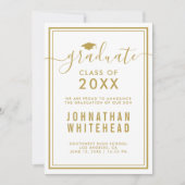 Afstuderen Gold White Aankondiging (Voorkant)