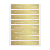 Afstuderen Gold | Witte handomdraai met briefkast (Vel)