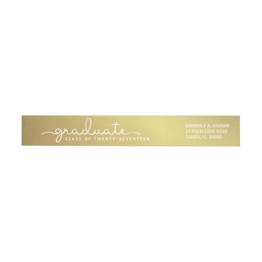 Afstuderen Gold | Witte handomdraai met briefkast (Individueel)