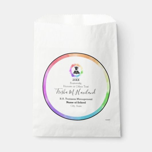 Afstuderen Goodie Bag Waterverven HAMbyWG Bedankzakje (Voorkant)