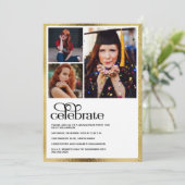 Afstuderen Goud Afstuderen Foto Kaart (Staand voorkant)