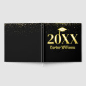 Afstuderen goud en zwart gastenboek (Volledig)