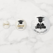 Afstuderen - Gouden en Witte Glitter Confetti (Achterkanten)