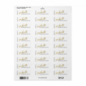 Afstuderen gouden script | Classy borstel met jaar Etiket (Full Sheet)