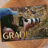 Afstuderen goudfolie Moderne aankondiging '24