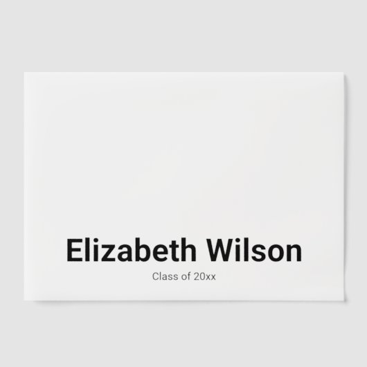 Afstuderen Graduate's Naam en Klasse van 2025 Vellum Uitnodigingen (Voorkant)